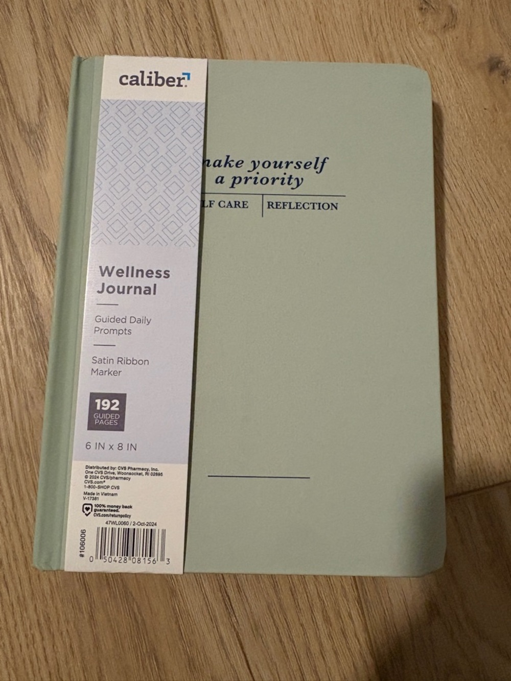 Sage green wellness journal
